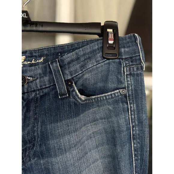 7 For All Mankind Women’s Size 28 The Lexie Petite Blue Medium Wash Flare Jeans - Picture 6 of 15